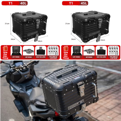 Thùng nhôm MOTOFACE T1 chính hãng 40L - 45L