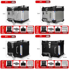 Thùng nhôm MOTOFACE F1 chính hãng 40L - 48L