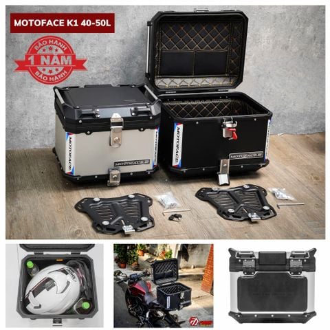 Thùng nhôm MOTOFACE K1 chính hãng 40L - 48L