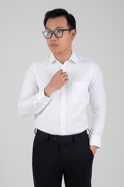  Áo sơ mi nam dài tay màu trắng có túi GENTITI By Thái Tuấn- 1C800HAKT020 