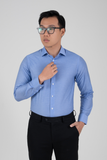  Áo sơ mi nam tay dài màu xanh Navy sáng không túi GENTITI by Thái Tuấn - 1C805HAKT018 