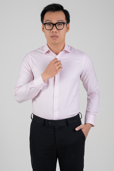  Áo sơ mi nam dài tay Gentiti màu hồng nhạt by Thái Tuấn _ 1C807HAKTS007A 