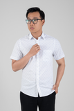  Áo sơ mi nam ngắn tay trắng họa tiết  GENTITI By Thái Tuấn - 1C812HAKT701 
