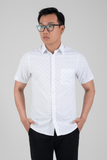  Áo sơ mi nam ngắn tay trắng họa tiết  GENTITI By Thái Tuấn - 1C812HAKT701 
