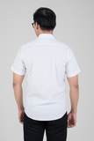  Áo sơ mi nam ngắn tay trắng họa tiết  GENTITI By Thái Tuấn - 1C812HAKT701 