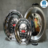  Khay inox ăn lẩu cá có quai và không quai 