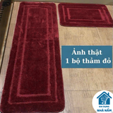  Combo thảm bếp, thảm nhà tắm Room Mat 1 dài 1 ngắn có đế cao su chống trơn trượt 