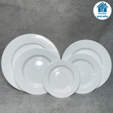  [SHIP HOẢ TỐC HN] Đĩa sứ tròn trắng 6,7,8,9,10 Long Hầu LOHACO 