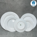  [SHIP HOẢ TỐC HN] Đĩa sứ tròn trắng 6,7,8,9,10 Long Hầu LOHACO 