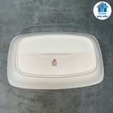  Đĩa sứ chữ nhật hoa văn xanh phù hợp để hoa quả, salad,… 