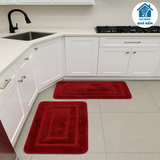  Combo thảm bếp, thảm nhà tắm Room Mat 1 dài 1 ngắn có đế cao su chống trơn trượt 
