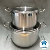  Nồi, xoong inox 3 đáy cao cấp luộc gà size 26,28,30,32,36 cm Five Star 