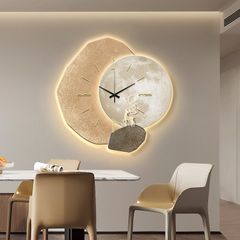 Tranh Đồng Hồ Treo Tường Gắn Đèn LED Cao Cấp – Trang Trí Phòng Khách Hiện Đại