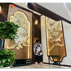 Tranh Dán Tường 3D Sơn Thủy Hữu Tình – Trang Trí Phòng Khách Hiện Đại