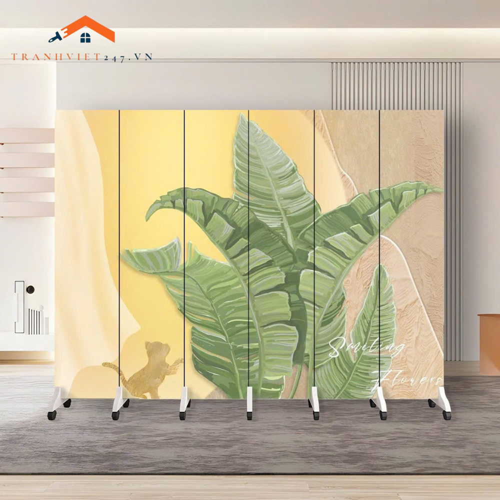 Vách ngăn hoạ tiết CÂY XANH sang trọng in trên vải canvas bền bỉ - Tranhviet247