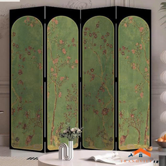 Bộ 4tấm vách ngăn bình phong hoạ tiết bắt mắt in  2 mặt khung gỗ bọc vải canvas - Tranhviet247