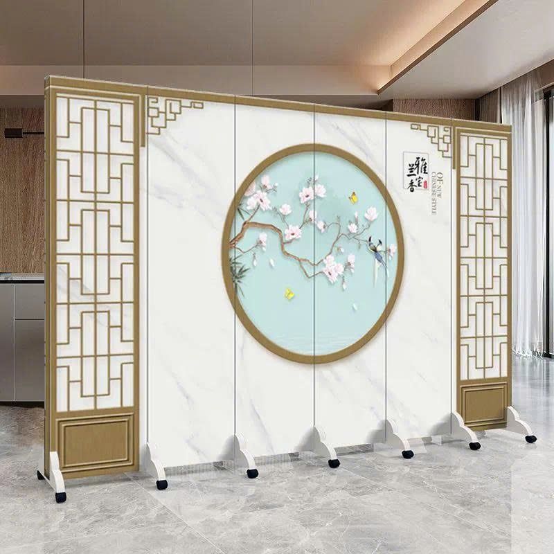 Vách Ngăn Trang Trí Họa Tiết Chim Hoa Phong Cách Nhật Bản – Mẫu Tối Giản Thanh Lịch
