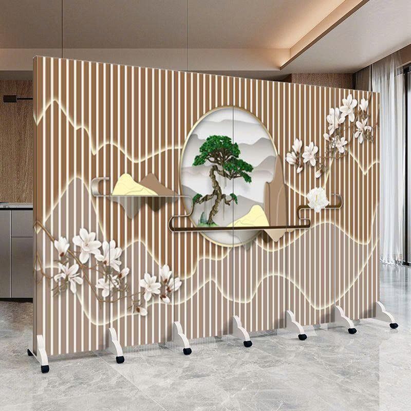 Vách Ngăn Trang Trí Họa Tiết Chim Hoa Phong Cách Nhật Bản – Mẫu Tối Giản Thanh Lịch