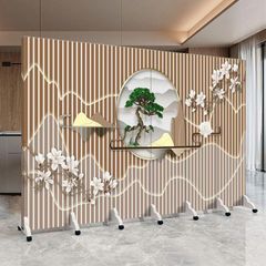 Vách Ngăn Trang Trí Họa Tiết Chim Hoa Phong Cách Nhật Bản – Mẫu Tối Giản Thanh Lịch