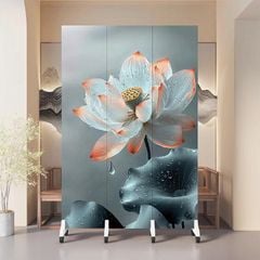 Vách Ngăn Trang Trí Hoa Sen Hồng Phong Cách Hiện Đại – Mẫu Cao Cấp Sang Trọng