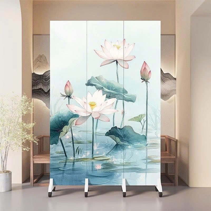 Vách Ngăn Trang Trí Hoa Sen Hồng Phong Cách Hiện Đại – Mẫu Cao Cấp Sang Trọng