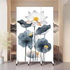 Vách Ngăn Trang Trí Hoa Sen Hồng Phong Cách Hiện Đại – Mẫu Cao Cấp Sang Trọng