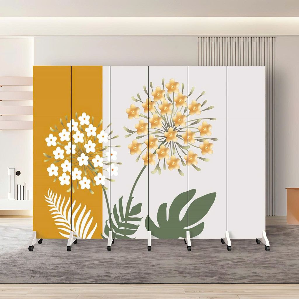Vách Ngăn Bình Phong Nghệ Thuật – Vách Trang Trí Di Động Phong Cách Tropical Hiện Đại