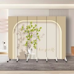 Vách Ngăn Bình Phong Nghệ Thuật – Vách Trang Trí Di Động Phong Cách Tropical Hiện Đại