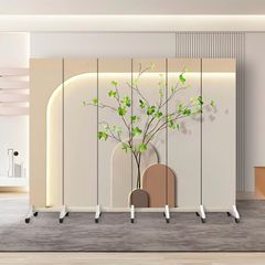 Vách Ngăn Bình Phong Nghệ Thuật – Vách Trang Trí Di Động Phong Cách Tropical Hiện Đại