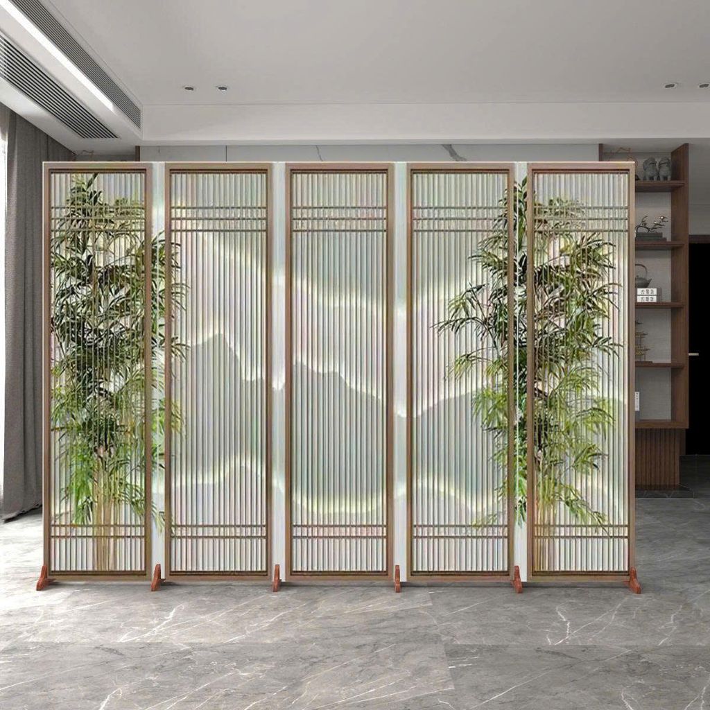 Vách ngăn hoạ tiết CÂY XANH sang trọng in trên vải canvas bền bỉ - Tranhviet247