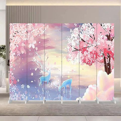 Bình Phong Sơn Thủy Trừu Tượng Ánh Kim – Vách Ngăn Trang Trí Hiện Đại Phong Cách Á Đông