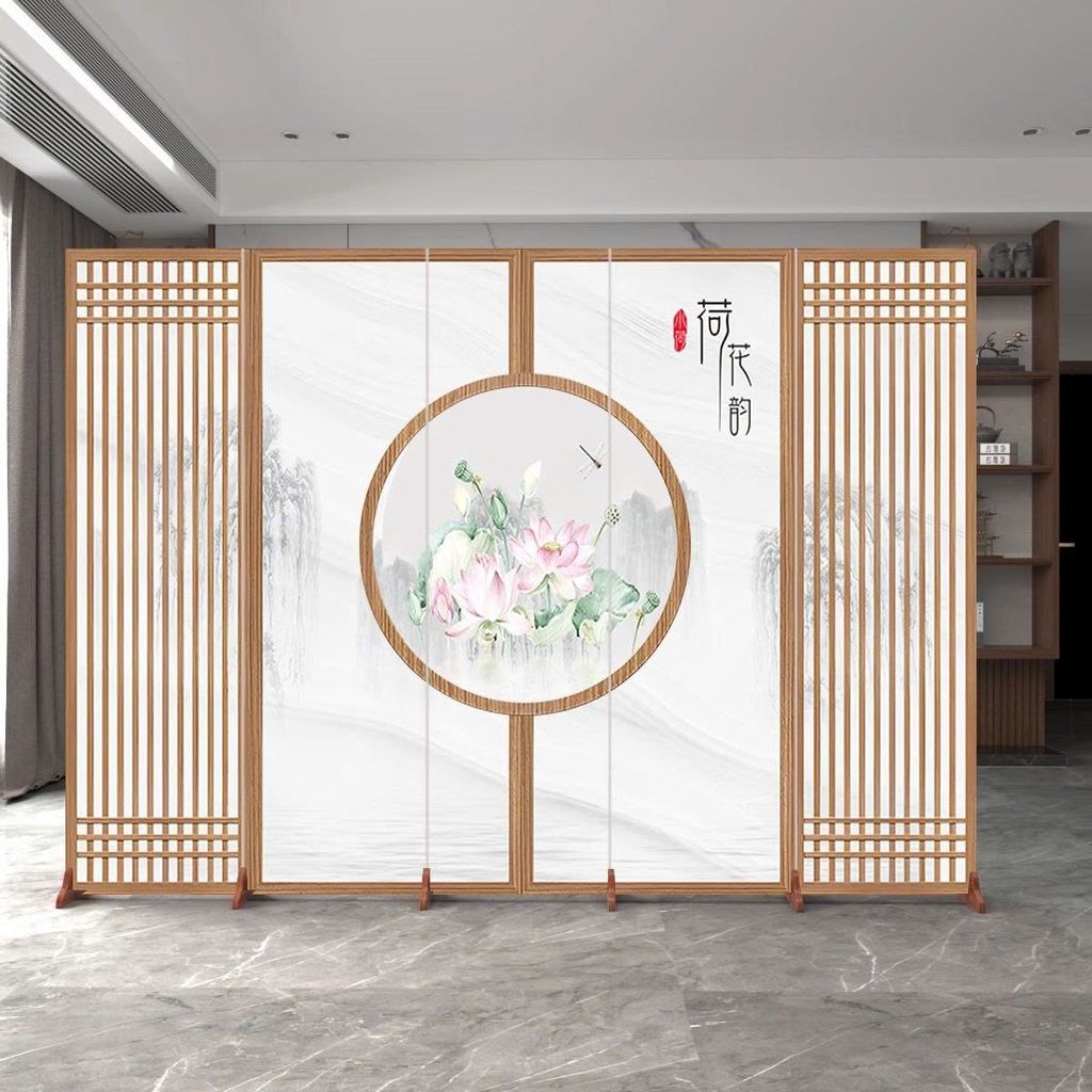 Bình Phong Gỗ Hoa Anh Đào Sơn Thủy – Vách Ngăn Trang Trí Phong Cách Nhật Bản Thanh Lịch