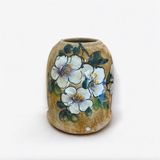  Bình men màu vẽ hoa trụ tròn - H15 