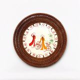  Rổ mây tròn mảnh sứ - D15 