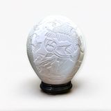  Đèn tròn khắc cá trắng - H32 