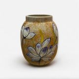  Bình men màu vẽ hoa chum tròn miệng đứng - H15 