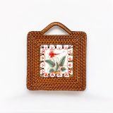  Lót xoong vuông mây mảnh sứ - D08 