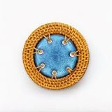  Lót cốc mây phẳng mảnh sứ - D06 