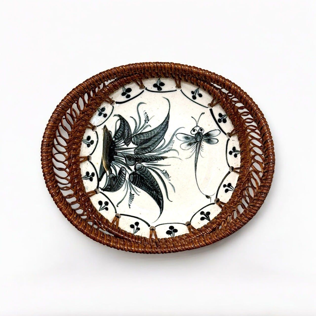  Rổ mây oval mảnh sứ - D12 