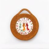  Lót xoong tròn mây mảnh sứ - D10 