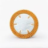  Lót cốc mây phẳng mảnh sứ - D08 