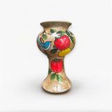  Bình men màu vẽ hoa bóp chân - H23 