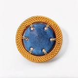  Lót cốc mây phẳng mảnh sứ - D08 