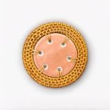  Lót cốc mây phẳng mảnh sứ - D06 