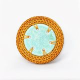  Lót cốc mây phẳng mảnh sứ - D06 