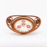  Rổ mây oval mảnh sứ - D15 