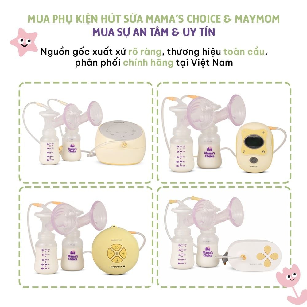 Bộ Phụ Kiện Hút Sữa Phễu Silicone Cho Máy Medela MaxFlow, Swing Maxi, Freestyle, Sonata, Freestyle Flex, Nhiều Size Phễu