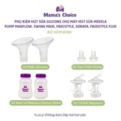 Bộ Phụ Kiện Hút Sữa Phễu Silicone Cho Máy Medela MaxFlow, Swing Maxi, Freestyle, Sonata, Freestyle Flex, Nhiều Size Phễu