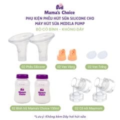 Bộ Phụ Kiện Hút Sữa Phễu Silicone Dùng Cho Máy Medela Pump In Style Advanced, Kiểm Định An Toàn, Hút Sữa Êm Ái Hiệu Quả