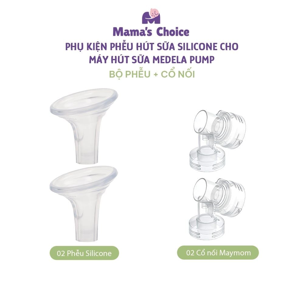 Bộ Phụ Kiện Hút Sữa Phễu Silicone Dùng Cho Máy Medela Pump In Style Advanced, Kiểm Định An Toàn, Hút Sữa Êm Ái Hiệu Quả